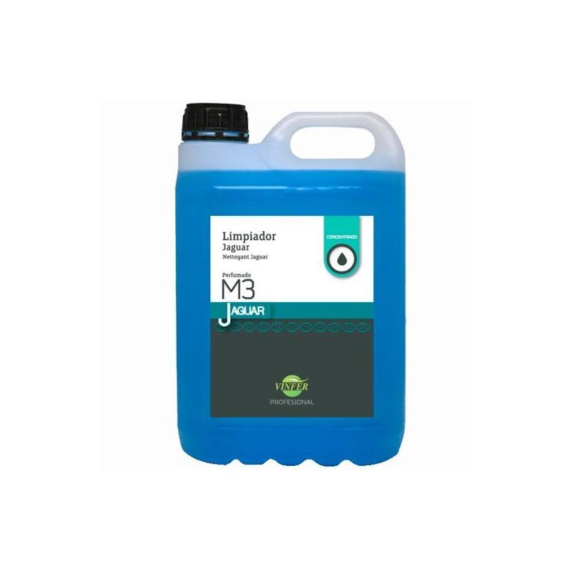 Vinfer Limpiador Higienizante Líquido Jaguar M3 Perfumado Concentrado Azul Garrafa 5l