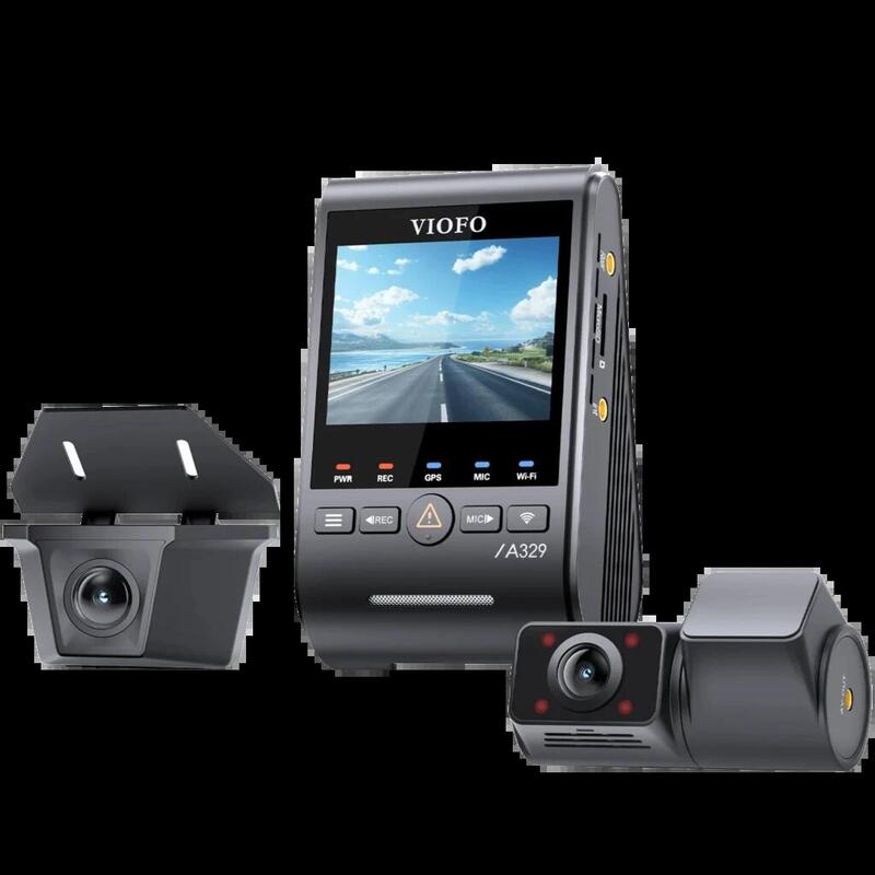 Viofo A329sw 3ch 4k 30fps Front + 2k Waterproof Rear + 2k Fisheye Cabin - Dashcam