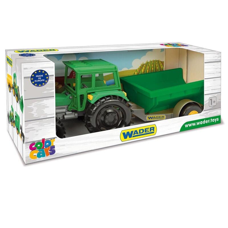 Wader Farmer Tractor Wit H A Trailer In A Carton