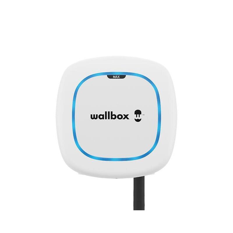Wallbox Pulsar Max Electric Vehicle Charge, 5 Meter Cable Type 2, 22kw, Ik10 Protection Rating, White