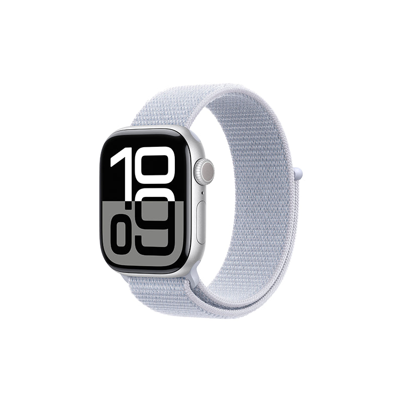 Watch Apple Watch Series 10 Gps 42mm Silver Aluminium Case With Sport Loop - Blue Cloud