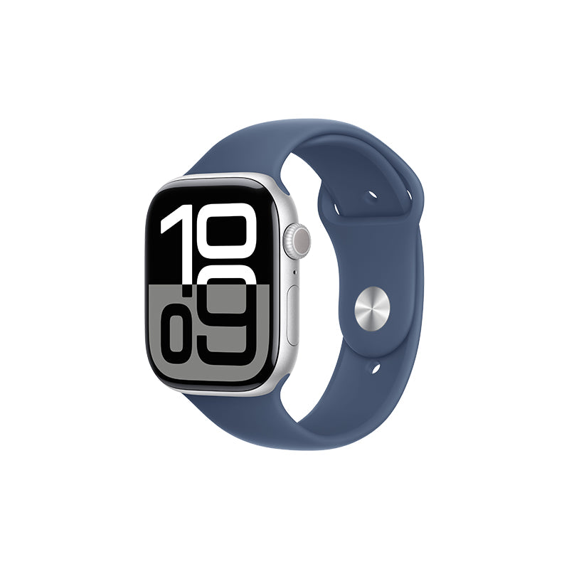 Watch Apple Watch Series 10 Gps 46mm Silver Aluminium Case With Sport Band S/M - Denim