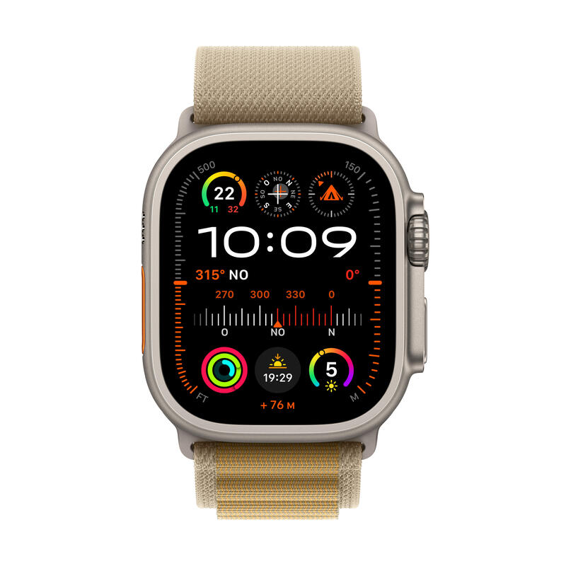 Watch Apple Watch Ultra 2 (2024) Lte 49mm Natural Titanium Case With Alpine Loop M - Almond