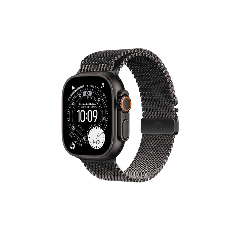 Watch Apple Watch Ultra 3 (2025) 5g 49mm Black Titanium Case With Black Titanium Milanese Loop L - Black