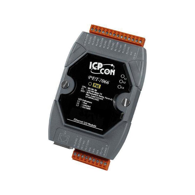 Web Based I/O Module - Poe - Pet-7066, 8xphotoms Relay - Warranty: 24m