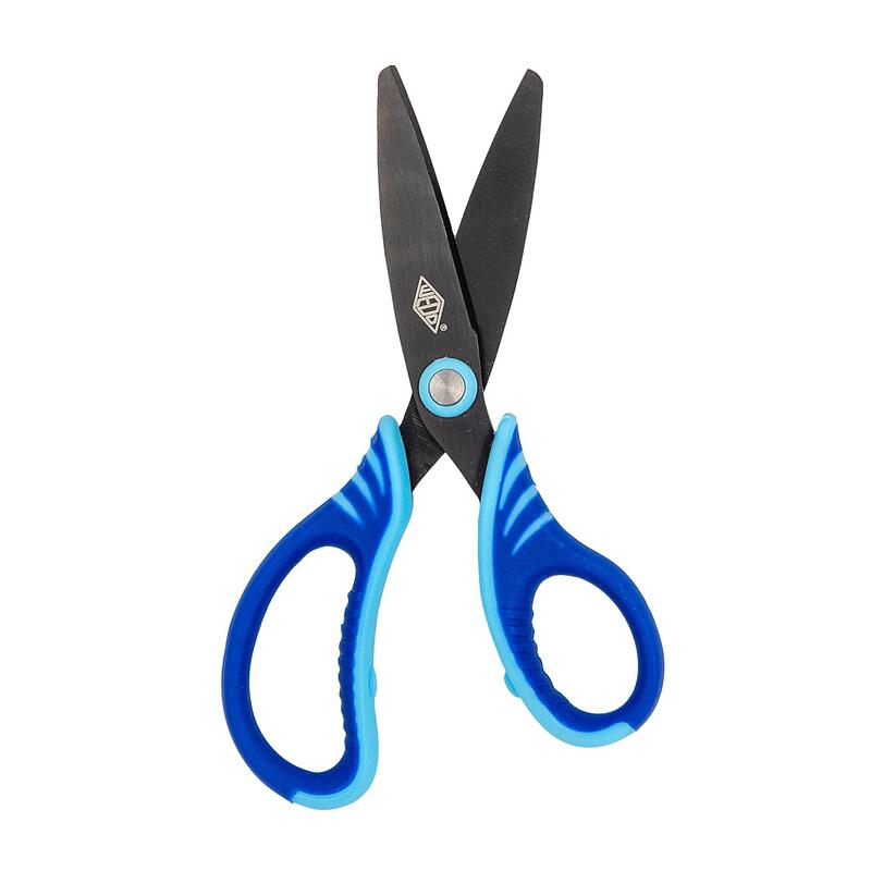 Wedo Tijeras Gripy Black 13cm A Sb-Tarjeta, Redondo