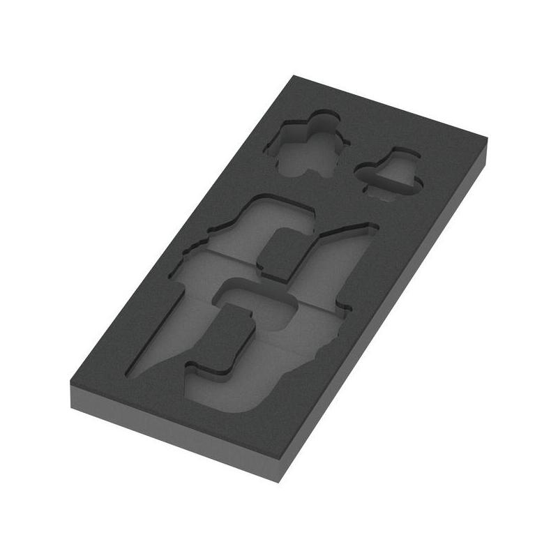 Wera 9840 Inserto De Espuma Para Juego De Llaves Acodadas 1, Vacío Negro/Gris, Para Carro De Taller Tool Rebel