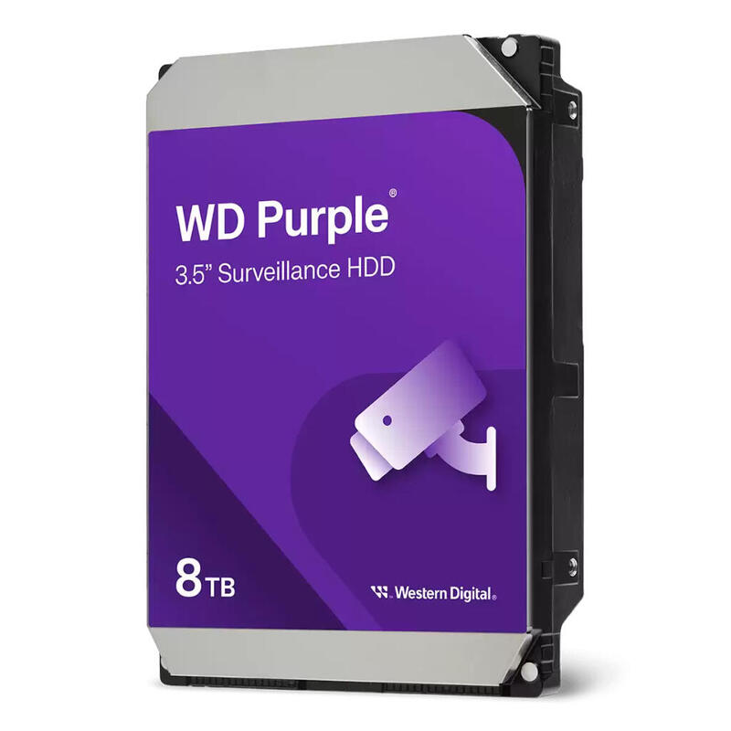 Western Digital 8tb-Wdpurple Disco Duro 8tb Wd Purple Para Videovigilancia 3.5" Sata 256mb De Caché