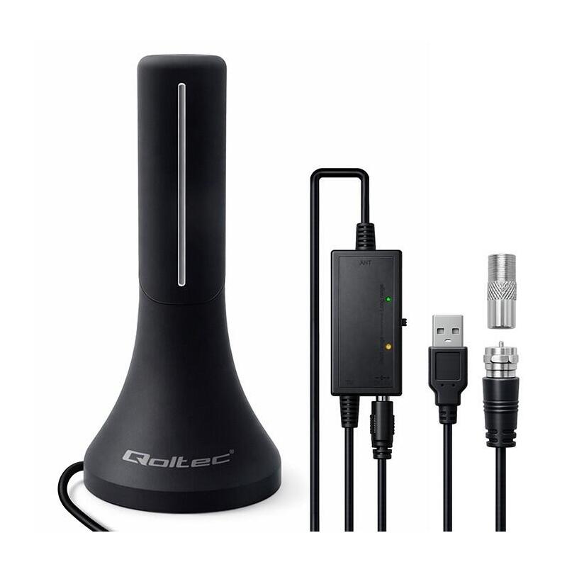 Wewnetrzna Antena Dvb-T/T2 Wzmacniacz Sygnalu 4k Wysoki Zysk 32dbi Kabel 4m