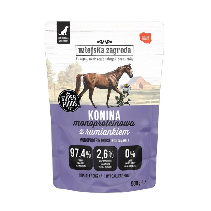 Wiejska Zagroda Monoprotein Horsemeat - Comida Húmeda Para Perros - 500g