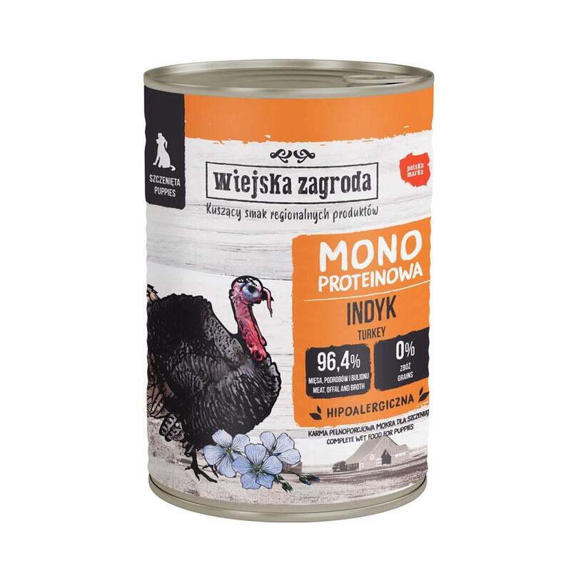 Wiejska Zagroda Puppy Monoprotein Turkey - Comida Húmeda Para Perros - 400g