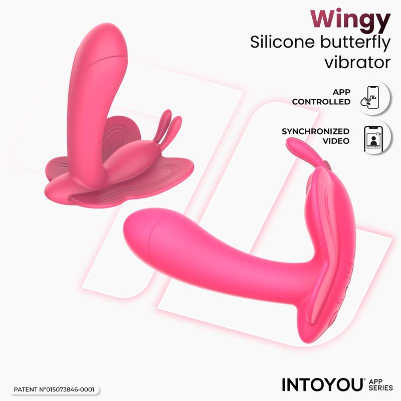 Wingy Estimulador Mariposa Con App Peach Red