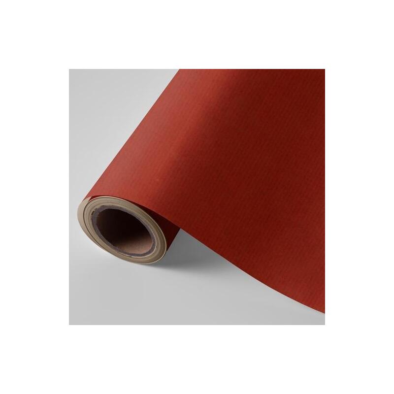Wonder Papel De Regalo Bobina 31cm 2kg Kraft Rojo Verjurado