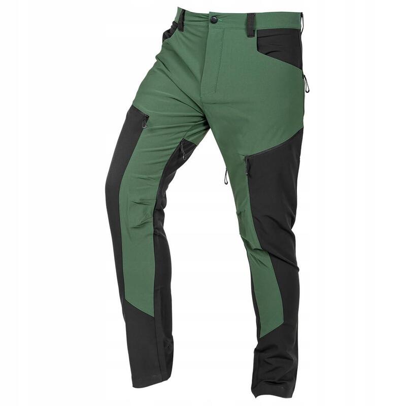 Work Trousers Outdoor, 4 Way Stretch, Green-Gray,