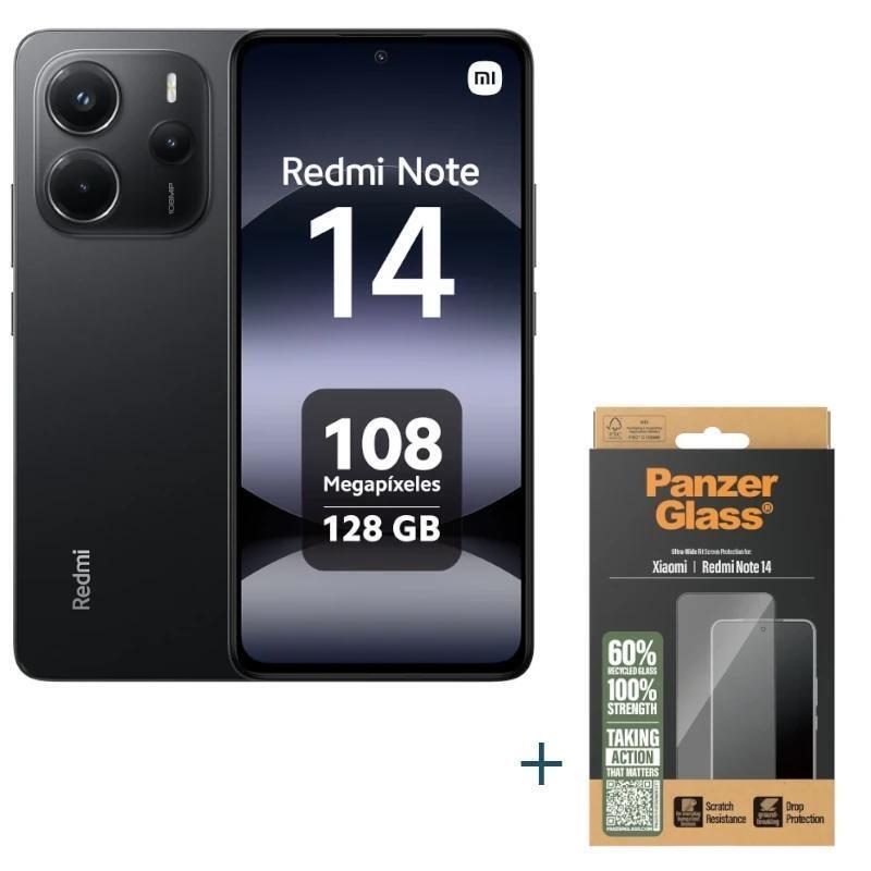 Xiaomi Redmi Note 14 128gb 6gb Black+Prot Panzergl