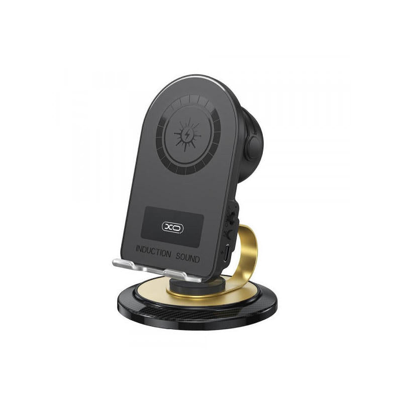 Xo F69 Soporte Para Smartphone Con Altavoz - Carga Inalambrica 15w - Base Giratoria 360º - Bluetooth 5.1 - Autonomia