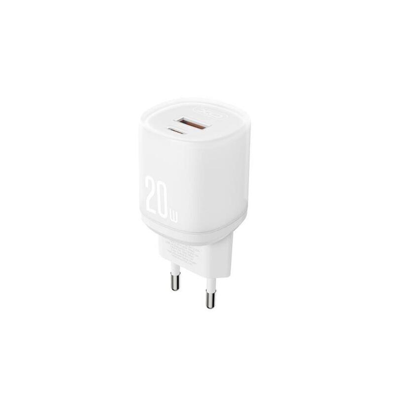 Xo L144 Cargador De Corriente 20w - Usb-A Y Usb-C - Pd 3.0 - Blanco