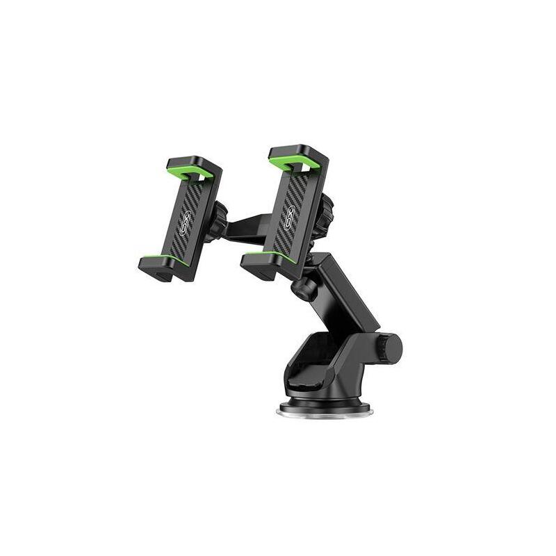 Xo Soporte Universal Para Telefonos - Apertura Mandril De 60-90mm - Ventosa De Agarre Fuerte - Dimensiones De 190x170x75mm - Peso De 180gr - Compatible Con Telefonos De 5 A 69" - Color Negro