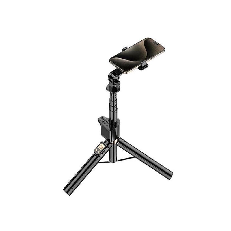 Xo Ss23 Tripode + Palo Selfie - Mando A Distancia Bluetooth - Leds Laterales Incluidos - Negro