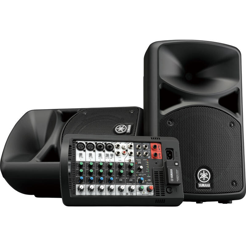 Yamaha Stagepas 400bt 400 W Yamaha Stagepas400bt Sistema De Pa Portátil 2 Altavoces Y Mesa Autoamplificada De 200+200w, 8 Canales (4mono+2st) Ecualizacion De 2 Bandas, Nueva Reverb, Eq Master, Supresor De Feedback Y Entrada De Audio En Stre
