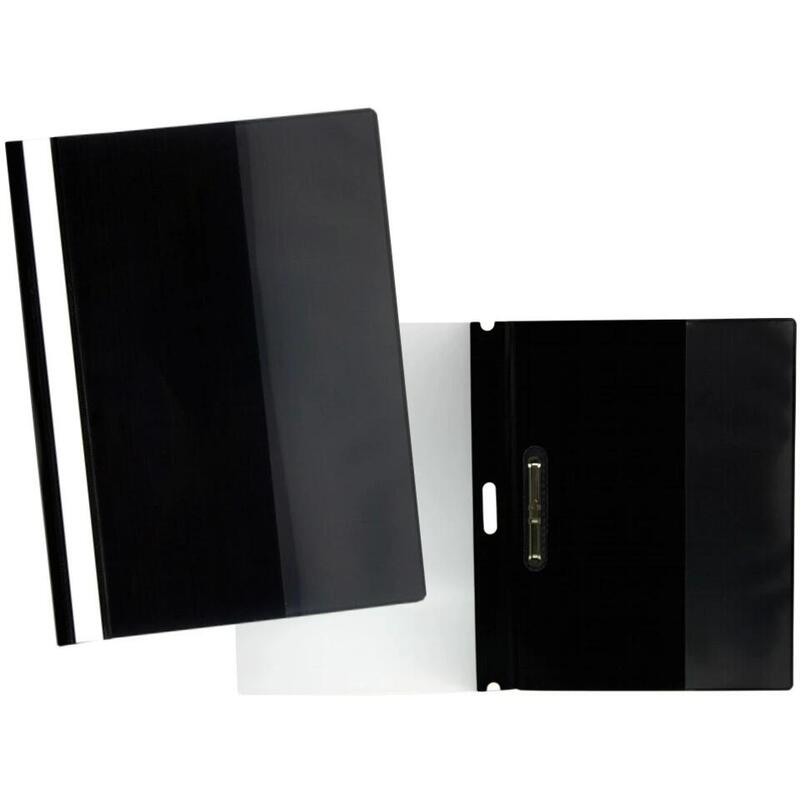 Yes Dossier Con Fastener - Capacidad 30 Hojas A4 - Polipropileno Transparente - Negro