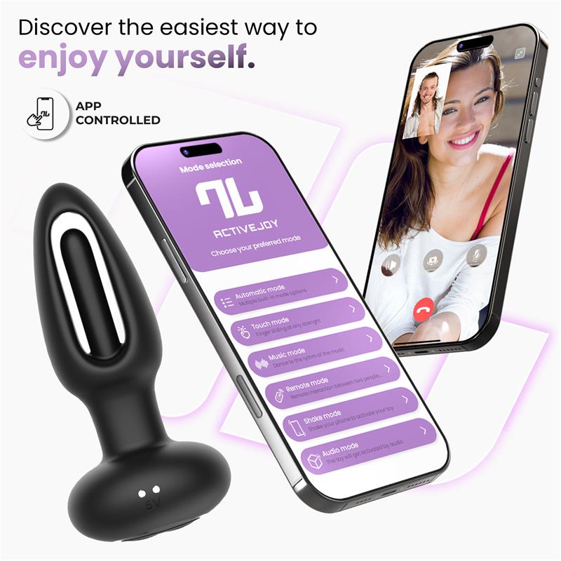 Zack Plug Anal Con Flipping Tongue Y Vibración Con App