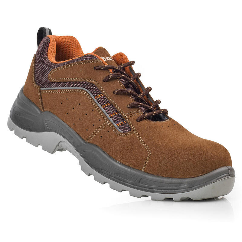 Zapatos De Seguridad Lusitania Microfibra Serraje Marrón S1p Metalfree Src Talla 36 Anibal