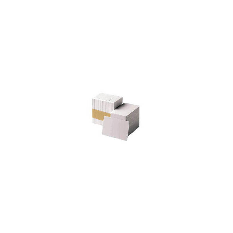 Zebra Pack De 500 Tarjetas De Pvc Originales Imprimibles Blancas - Formato Cr-80 86x54mm - 104523-111