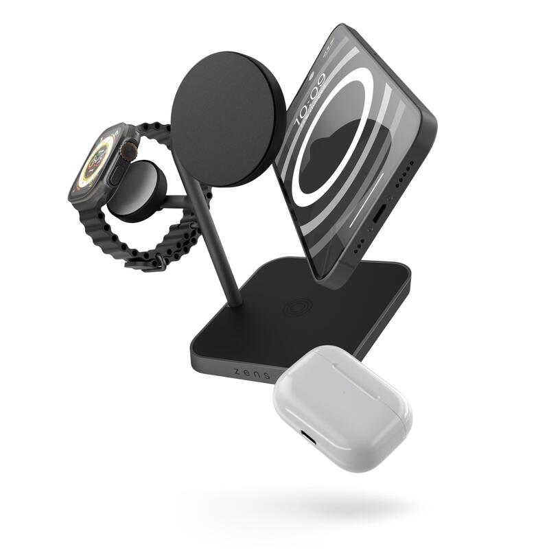 Zens Office Wireless Charger 3 (Incl. Wall Charger) - Black