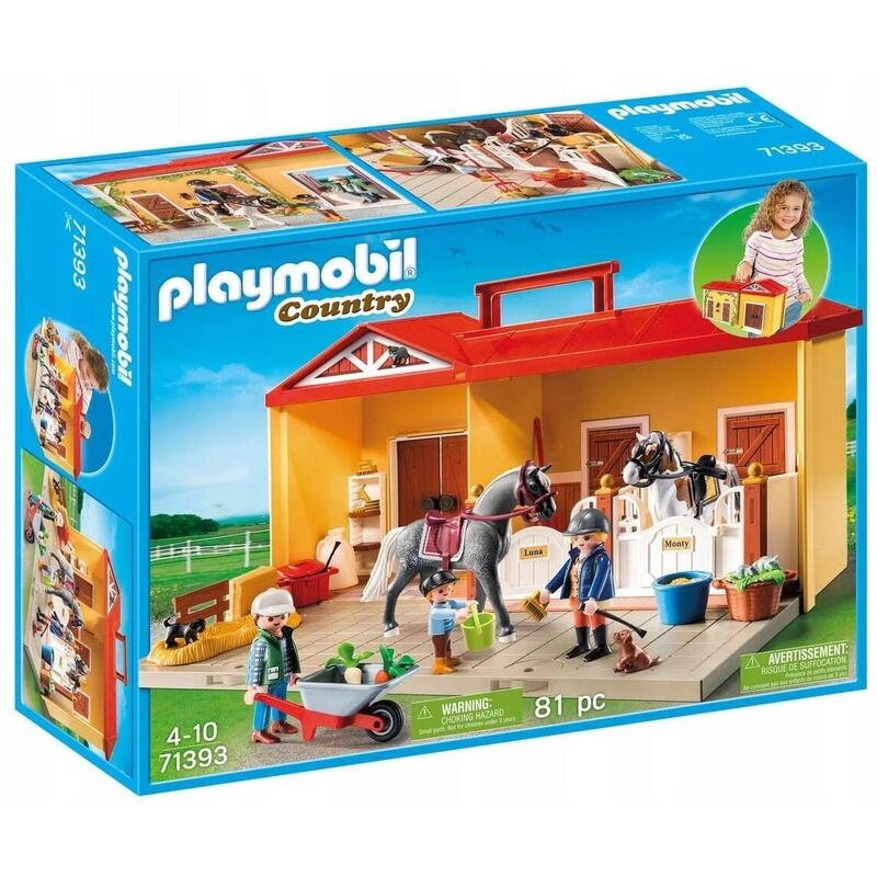 Zestaw Z Figurkami Country 71393 Nowa Przenosna Stajnia