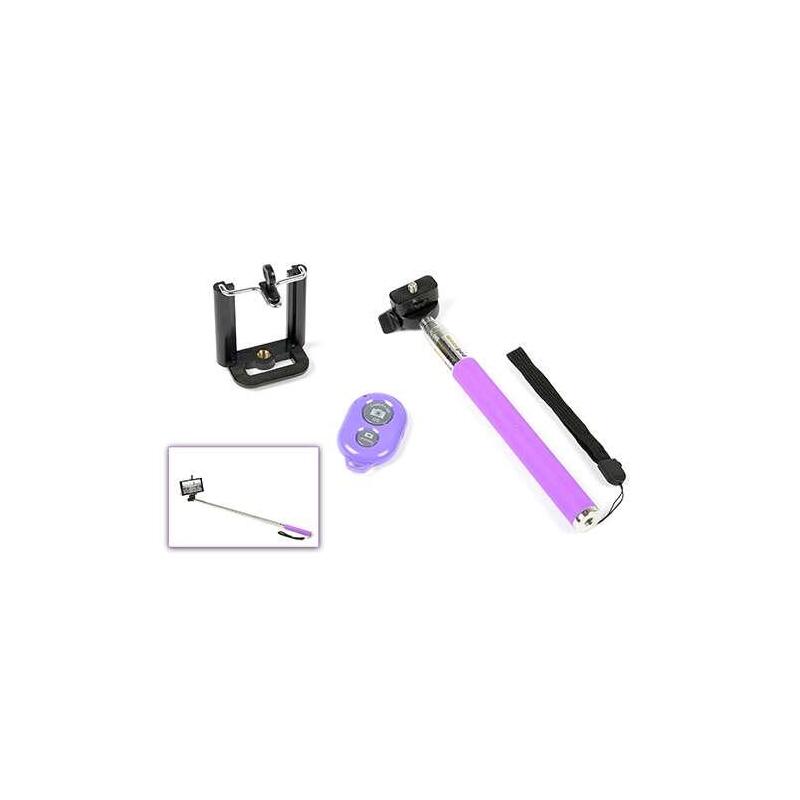 Ziron Selfie Stick Bluetooth Para Tablet & Smartphone. Violeta Haz Tus Mejores Videos Y Fotos Con Este "Selfie Stick" Con Mando A Distancia Bluetooh. <Br>