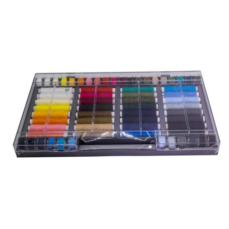 Zkh Surtido De Hilos De Coser 64-Piezas Syngarn 100% Polyester Hilo Para Máquina De Coser