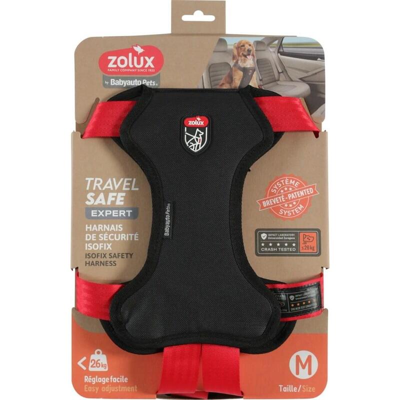 Zolux Szelki Para Perro Travel Safe M Czerwone
