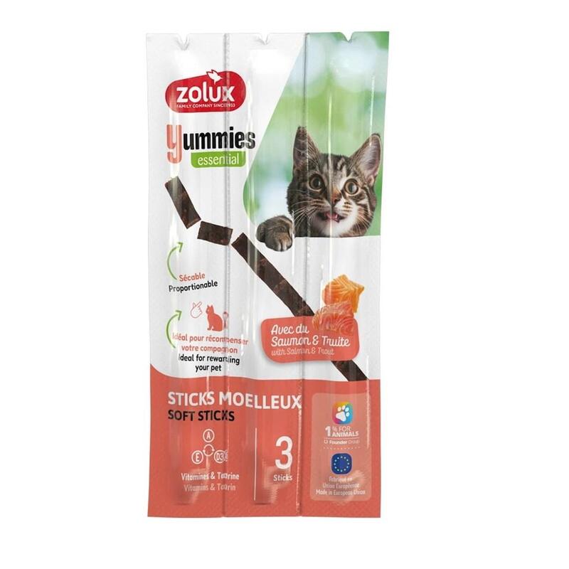 Zolux Yummies Salmon With Trout - Goma Para Gatos - 3x5g