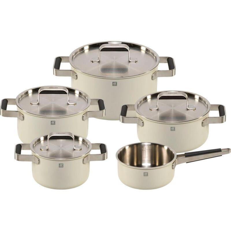 Zwilling Pure Cookware Set 5-Pieces 18/10 Elfenbeinfarben