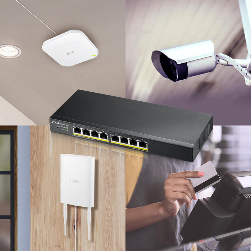 Zyxel Gs1915-8ep 8-Port Gbe Poe+ 60 Watt 802.3at Smart Switch Nebulaflex