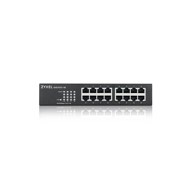 Zyxel Switch 16ptos 16x Ge Gs1100-16 V2