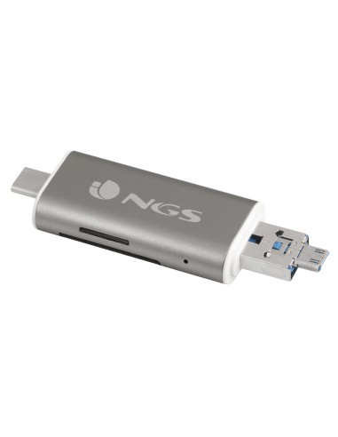 Lector De Tarjetas Externo Ngs Ally Reader Usb 2.0 Usb Tipo-c Micro Usb