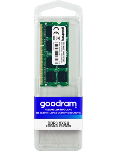 Memoria Ram Goodram Sodimm Ddr3 8gb Pc1600 Cl11 / 1.35v Gr1600s3v64l11/8g