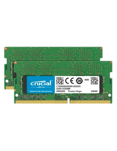 Memoria Ram Crucial Sodimm 32gb (16gbx2) Ddr4 2400 Mt/s Pc4-19200 Dual Rank X8 Ct2k16g4sfd824a