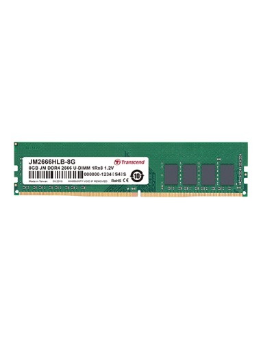 Memoria Transcend Dimm Ddr4 8gb 2666mhz Cl19 1rx8 1gx8