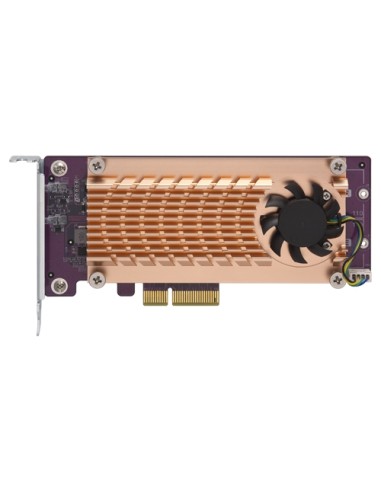 Qnap Accesorio Dual M.2 22110/2280 Pcie Ssd Expansion Card Q Qnap Expansion Card (pcie Gen2 X4), Pcie, M.2,nvme, Cobre