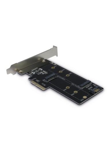 Tarjeta Adaptadora Inter-tech Pcie Kt015 Pciex4-  M.2 + Sata-  M.2