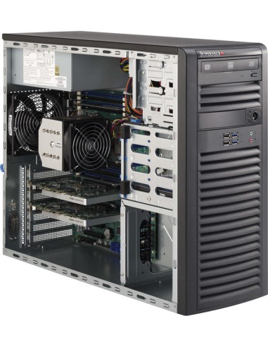 Supermicro Sc732d4-903b Mt/1x900w/4x.3.5" Midi Tower Negro 900 W