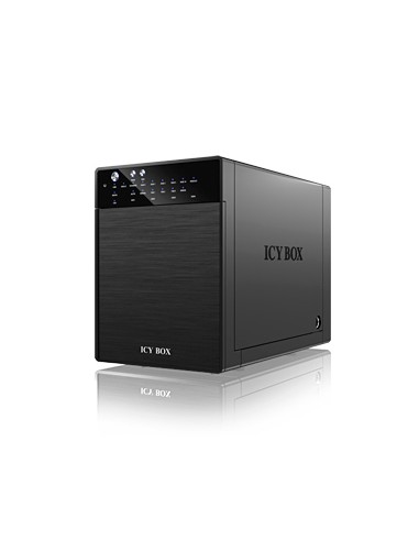 External Icybox 4x 3,5'' Usb 3.0, Esata Host, Raid 0, 1, 3, 5, 10, Black