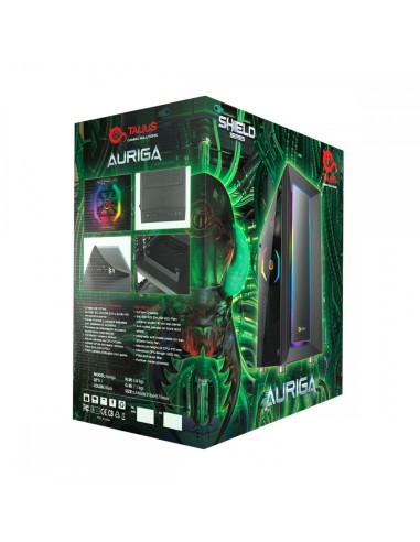 Caja Pc Talius Atx Gaming Auriga Cristal Templado Usb 3.0