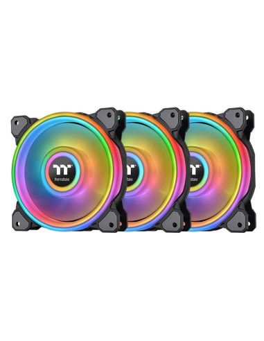 Thermaltake Riing Quad 14 Rgb Radiator Pack 3 Ventiladores Edición Premium Negro