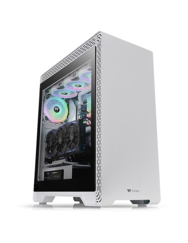 Caja Pc Thermaltake Torre Atx S500 Tg Blanco Ven 120mm+ven 140mm Incluido/ 1xcristal Temp Ca-1o3-00m6wn-00