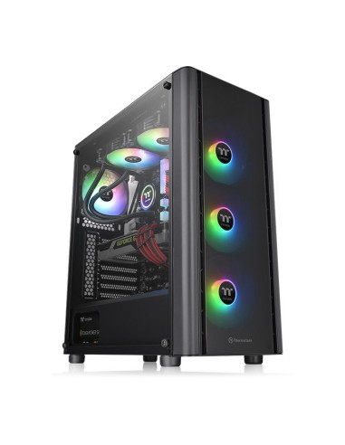 Caja Pc Thermaltake Torre Atx V250 Argb Negro 4xven 120mm Incluidos/1xcristal Templado Ca-1q5-00m1wn-00