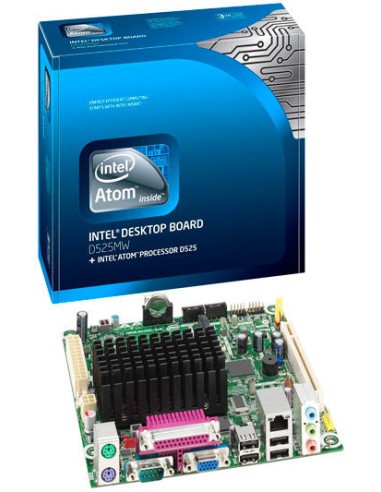 Placa Base Intel Boxd525mw, 4 Gb, 800,1066 Mhz, 4 Gb, 10/100/1000, Mini Itx, Intel® Nm10 Express